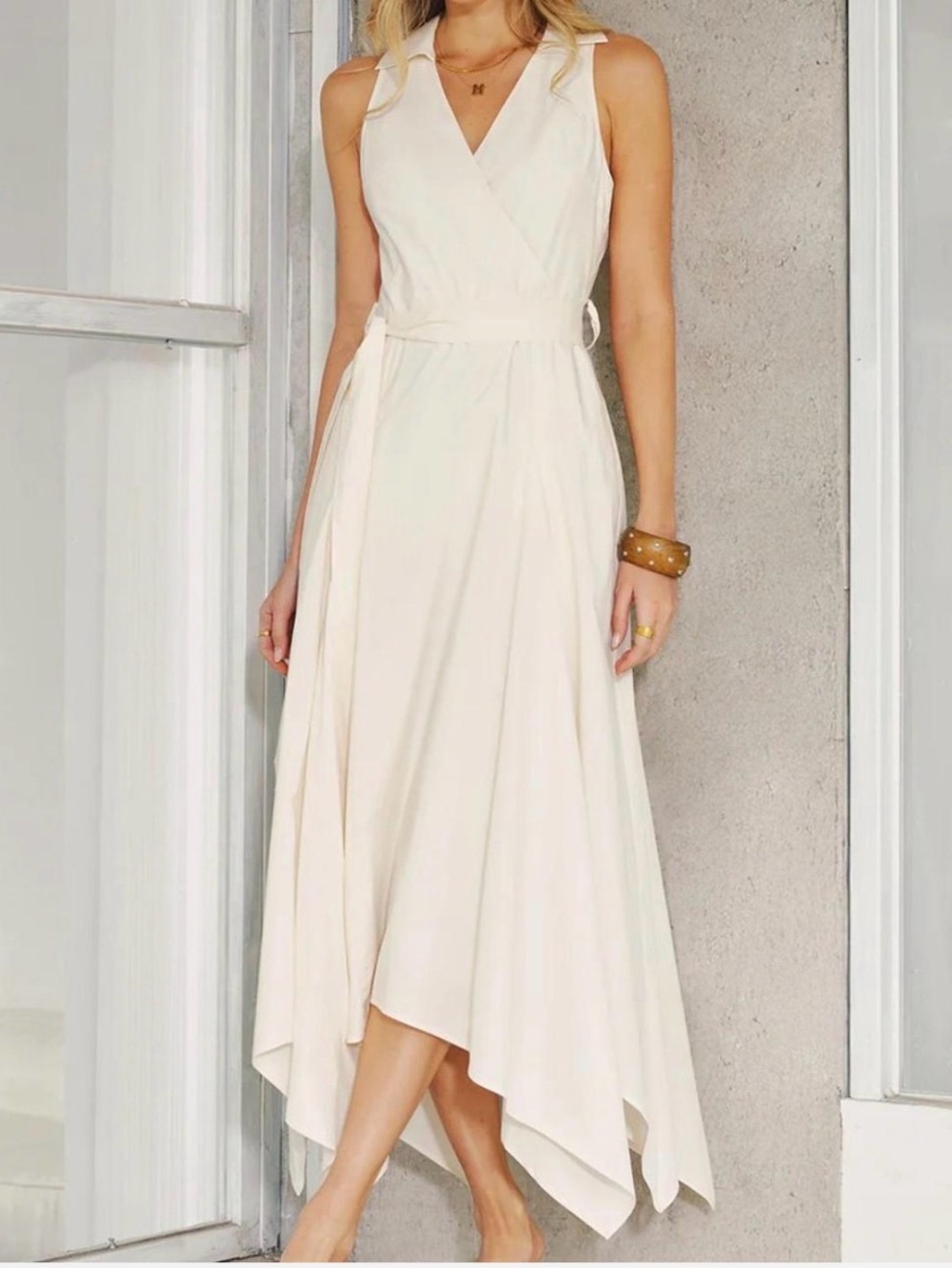 Commense Pocket Detail Sleeveless Belted Maxi Dress